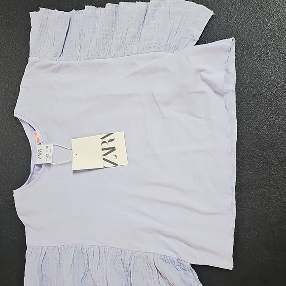 Zara Kids Short Sleeve Shirt - Light Purple - Picture 2 of 7